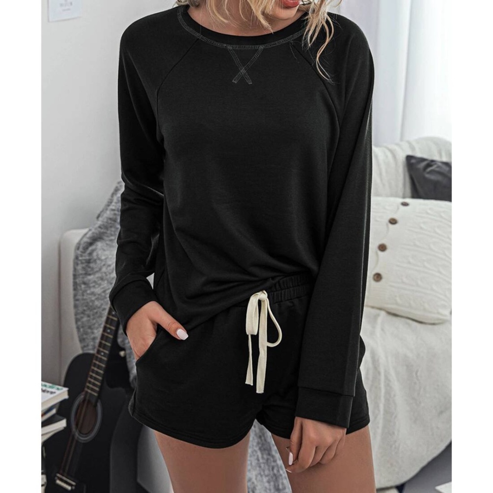 Black So Cozy Lightweight Lounge Sets NWT